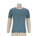 thumbnail image 3 of Lmnyox Big and Tall Mens T Shirt Short Sleeve Crew Neck Fashion Casual Pullover Tee Solid Color Basic Tees 1-2 Pack, 3 of 6