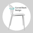 thumbnail image 4 of 2xhome Modern Pool Patio Chair, Contemporary Plastic Armless Dining Accent Side Chair for Indoor or Outdoor Use, White, Set of 1, 1 piece, 4 of 11
