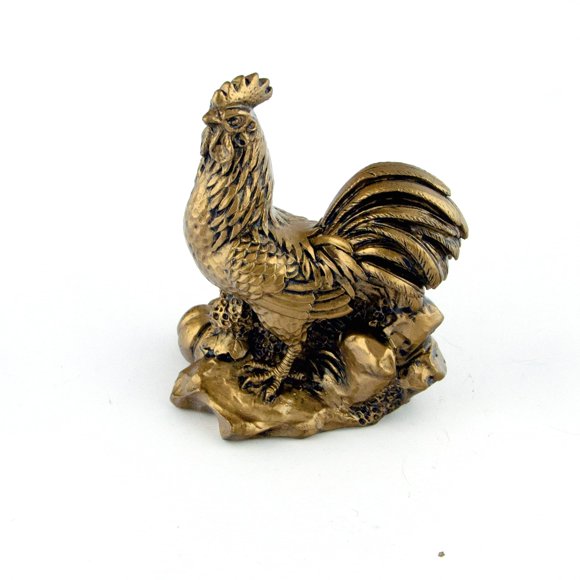 Figura de Gallo Feng Shui Import Resina 10x5x8 cm