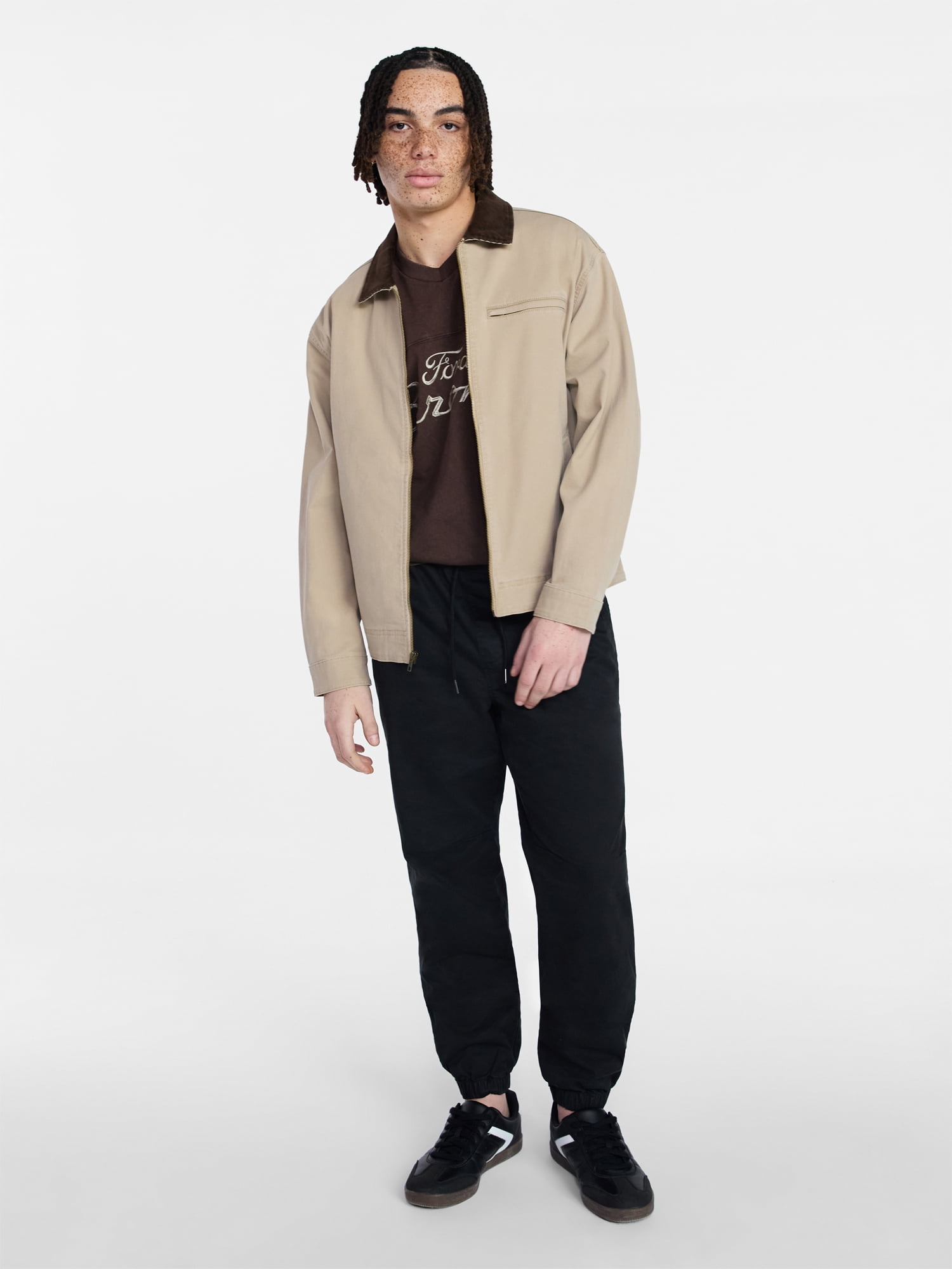 No Boundaries Twill Jogger Pants, Men's XS-5XL