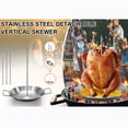 thumbnail image 4 of Thinsony Assiette à Kebab et BBQ avec Pointes de Rechange Plateau Brésilien pour Poulet Matériau en Acier Inoxydable Résistant à la Rouille pour 9 Pouces, 4 of 4