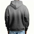 thumbnail image 3 of Mens Quarter Zip Gradient Sweatshirt Holiday Vacation Waffle Long Sleeve Men Plus Size Zip Hoodie Light Gray XL, 3 of 3