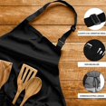 thumbnail image 3 of Delantal de Chef, Delantal Impermeable, Delantal Ajustable con 2 Bolsillos para Hombre Mujer, Delantal para Cocinar Hornear Restaurante, 3 of 4