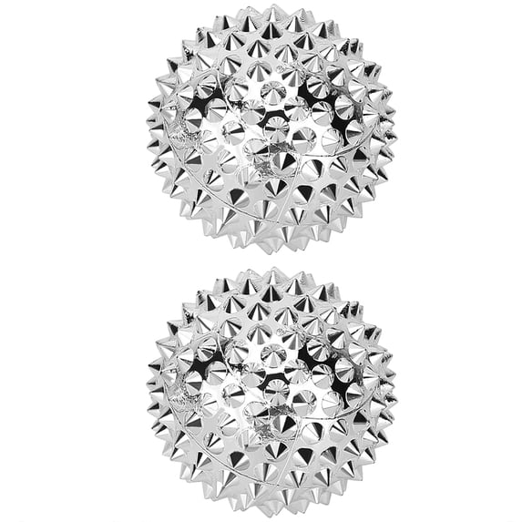 Gegong Palm Massage Ball,1 Pair Mag Netic Massage Ball Hand Massage Acupressure Therapy Ball Silver, Hand Massage Ball