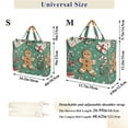 thumbnail image 2 of FORMRS Womens Corduroy Tote Bag Crossbody Shoulder Handbag with Pocket, Christmas Gingerbread, 2 of 7