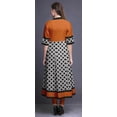 thumbnail image 4 of Bimba Gray Curve Diamond Geometric Printed Anarkali Dress Long Kurti For Women Indian A Line Casual Top Tunic -Medium, 4 of 5
