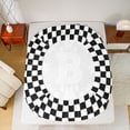thumbnail image 5 of Homewish Checkered Monogrammed B Twin Sheet Sets, Fashion Buffalo Twin Bedding, 3pcs, 5 of 7