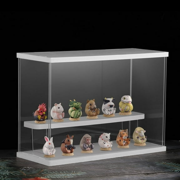 Acrylic Display Case, Dustproof Showcase for Collection Bricks Blocks Toys Models Minifigures Building, Clear