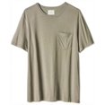 thumbnail image 4 of Billy Reid MOSS GREEN Washed Cotton Pocket Tee, US Medium, 4 of 5