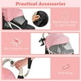 thumbnail image 5 of INFANS Lightweight Baby Stroller, Compact Stroller with One-Hand Fold, Travel Stroller for Airplane with Cup Holder, 5-Point Harness, Foot Cover, Canopy, Infant Stroller for 0-36 Month (Pink), 5 of 9