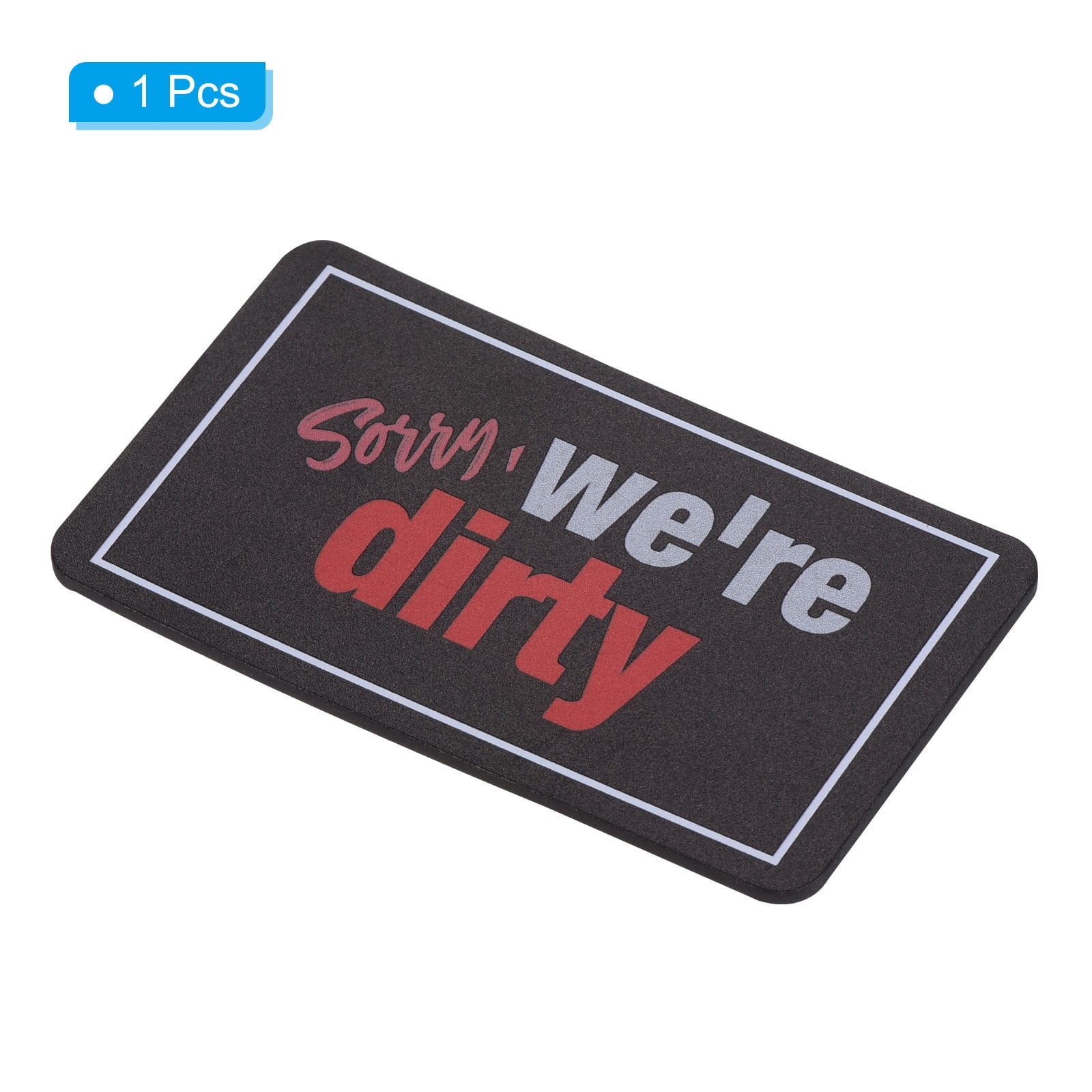 Unique Bargains Clean Dishwasher Magnet Sign Kitchen Organization 3.74" x 2.17" Black