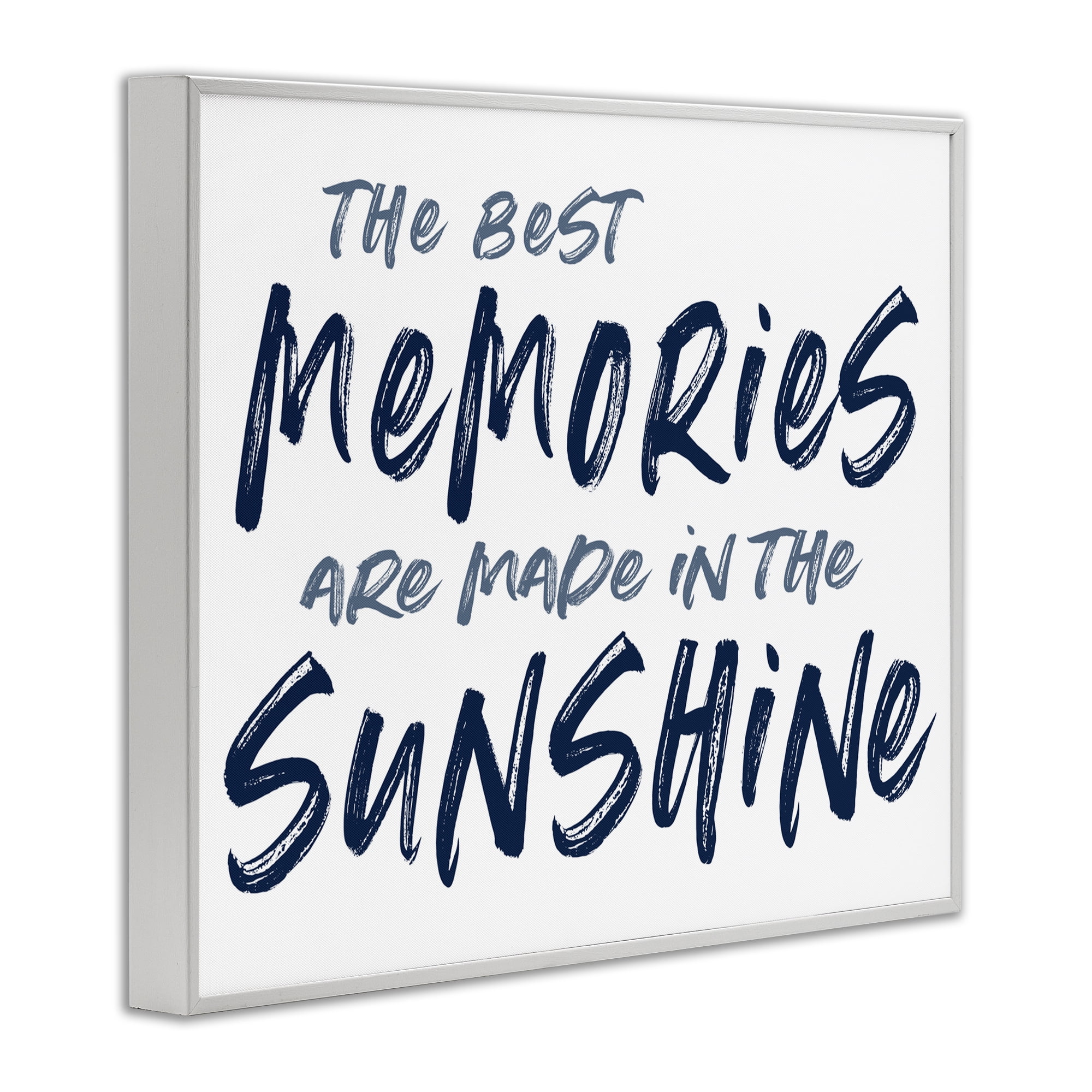 Memories Made In Sunshine White Framed Giclee Art, design by Lettered and Lined