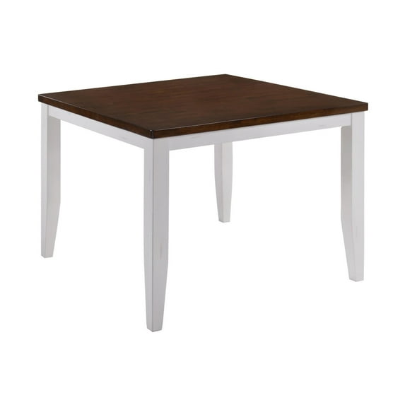 HomeRoots Decor 48-inch X 48-inch X 36-inch White Cinnamon Hardwood Gathering Table