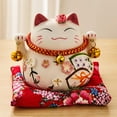 thumbnail image 4 of Ceramic Thriving Business Lucky Cat Piggy ,Best Gift for Business Opening,Feng Shui Decor Attract Wealth Luck - Four Seasons, 4 of 8