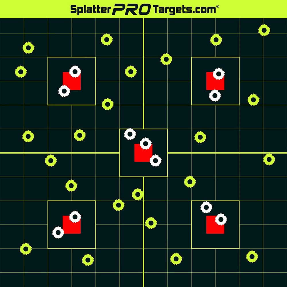 12x12 Made in Canada Splatter Targets Instantly See Your Shots. Shots Burst with Bright Halo Upon Impact