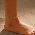 thumbnail image 4 of GOSFRY Ankle Bracelets for Women 14K Gold/Silver Plated Anklet Shining Tennis Anklet Dainty Beaded Bar Dot Pearl Satellite Link Chain Anklets Summer Beach Foot Chain Jewelry Gifts, 4 of 8