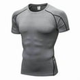 thumbnail image 5 of Mens Compression Under Shirt Base Layer Tops Quick Dry Crew Neck T-shirt,Athletic Running Gym Workout Short Sleeve Tee Tops, 5 of 6