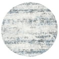 thumbnail image 2 of SAFAVIEH Berber Floella Abstract Shag Area Rug, Ivory/Charcoal, 6'7" x 6'7" Round, 2 of 11