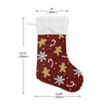 thumbnail image 2 of Ryvnso Christmas Stockings Gingerbread Snowflake 17.7" Large Stocking Decoration 2 Pack, 2 of 7