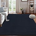 thumbnail image 2 of Hasoo 10' x 13' Area Rug for Living Room Solid Textured Vintage Rug Non Slip Throw Rugs Indoor Carpet, Navy, 2 of 5