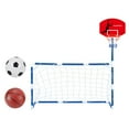 thumbnail image 3 of Aro de baloncesto con portería de fútbol, portería deportiva de juguete para niños, práctica de portería de fútbol, soporte de baloncesto para parque, 3 of 8