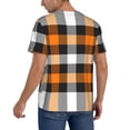 thumbnail image 2 of Goofa Orange Plaid Pattern Mens Golf Shirt Baseball T-shirt Moisture Wicking Dry Fit Performance Sport Short Sleeve Striped Golf Polo Shirts-Medium, 2 of 7