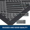 thumbnail image 4 of Buganda Door Mat Outside, Non Slip Rubber Doormat, Low Profile Dirt Trapper Welcome Mat, Heavy Duty Entrance Mat, 35"x23", Grey, 4 of 7