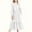 White, variant on OGLCCG Girl's Long Sleeve Maxi Dresses Crew Neck Casual A Line Tiered Flowy Fall Dress with Pockets Solid Color Lightweight Holiday Dress 4-15 Years