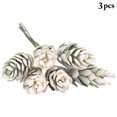thumbnail image 2 of Artificial Succulent Pick Mini 3PCS Unpotted Faux Pine Cone Plant Office Decor, 2 of 10