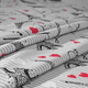 thumbnail image 5 of Juego de Sábanas Matrimonial Suave Blancos Estampado Love Malubero Gris, 5 of 5