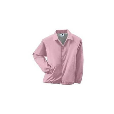 3100A Adult Nylon Coachs Jacket, Light Pink - Large