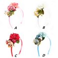 thumbnail image 3 of Corona nuial Cabeza Corona Woodnd Diadema Corona floral nuial Banda para el cabello rosa Zulema Diadema de flores hecha a mano, 3 of 5