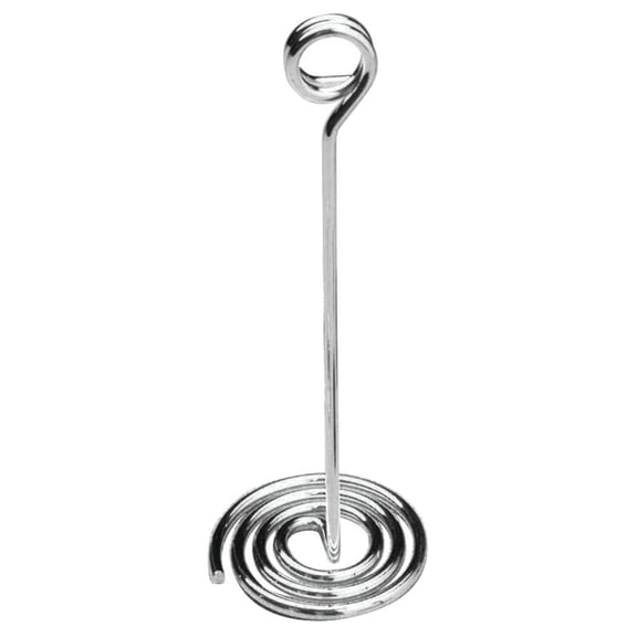 HUBERT® Chrome Countertop Sign Holder with Spiral Base - 5"H
