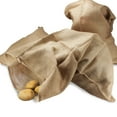 thumbnail image 5 of BambooMN 24" x 40" Inch Natural Premium Reusable Burlap Jute Potato Sack Running Race Bags for Party, Storage or Gardening, 4 Pieces, 5 of 6