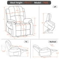 Small Power Plan MCombo Small-Regular Power Lift Recliner Chair with Massage and Heat ...