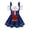 Blue, variant on FUZHIQ Womens Oktoberfest , Velvet German Bavarian Dress for Halloween Carnival