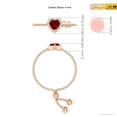 thumbnail image 4 of ANGARA Natural Heart-Shaped Ruby Bolo Ring with Diamond Halo in 14K Rose Gold for Women (Size-4mm) | July Birthstone, Birthday, Anniversary, Jewelry Gift for Women | Natural Ruby Ring, 4 of 9