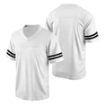 thumbnail image 7 of Fitness Football Jerseys for Unisex V Neck Workout Classic Shirts Men Women Casual Plain T-Shirts Blank Sport Athletic Tops White L, 7 of 7