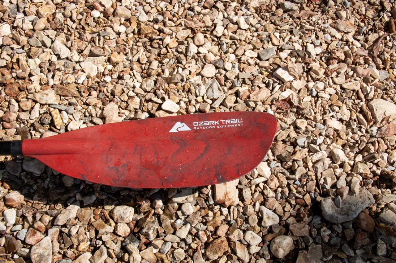 Ozark Trail Adult Aluminum Kayak Paddle, 94.5 inch Red and Gray