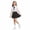 Black, variant on Girls Skirt Set JK School Uniform 2-Piece Outfit - Short Sleeve Shirt with Bow & Pleated Skirt 2T-15Y Pink 2-3 Years