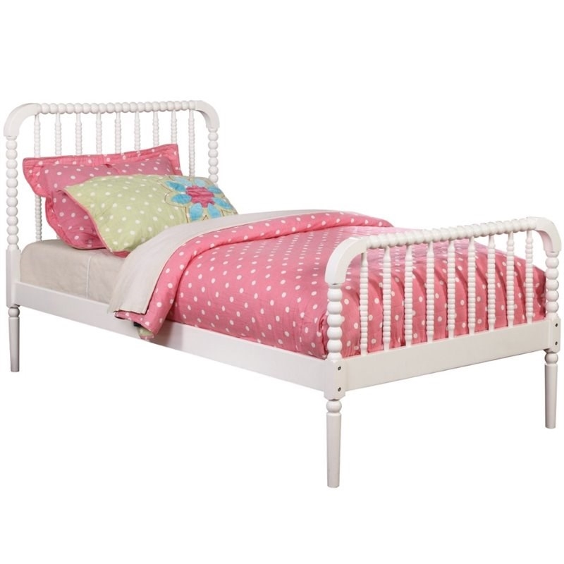 Rosebery Kids Traditional Solid Wood Twin Spindle Bed in White