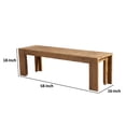 thumbnail image 5 of Alpine Furniture Seashore Wood Dining Bench in Antique Natural (Brown), 5 of 6