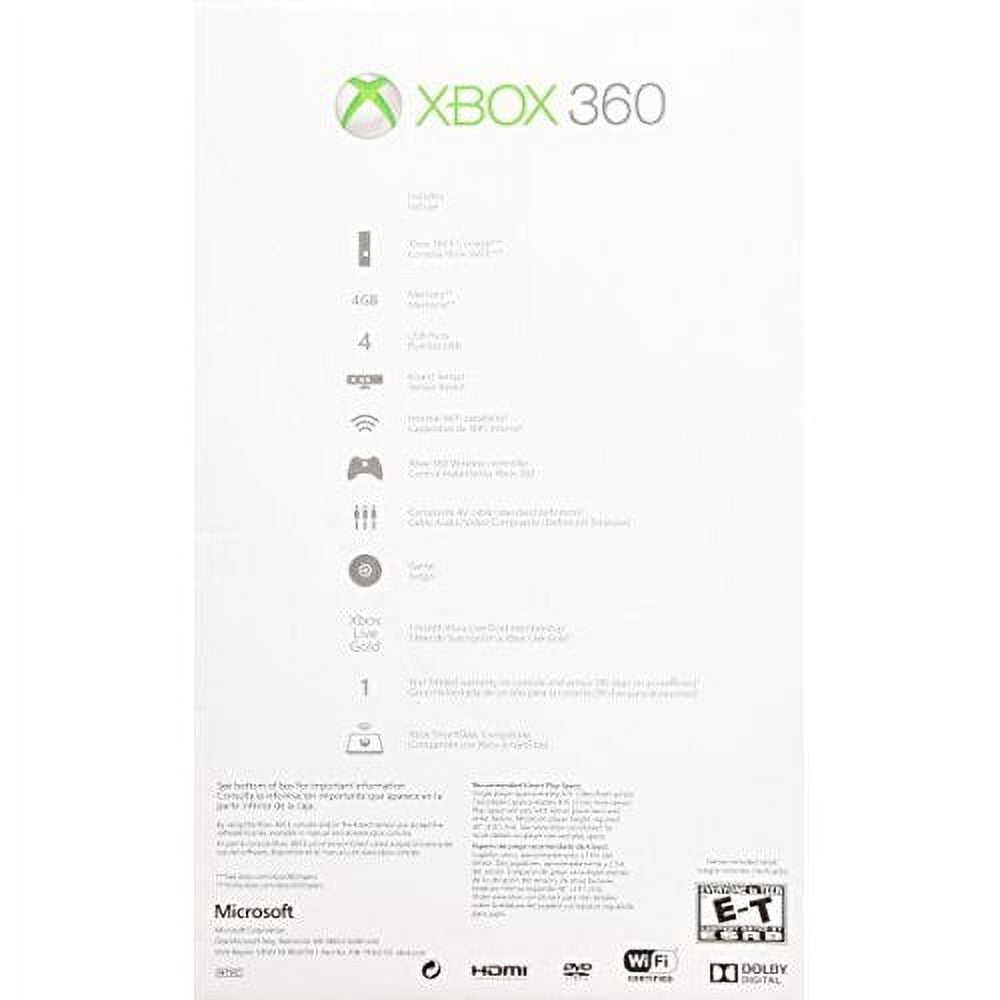 Restored Xbox 360 4GB Kinect Holiday Bundle With 3 Games Forza Horizons Kinect Sports And Kinect Adventures (Refurbished)