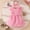 Pink, variant on Toddler Sleeveless Holiday Party Mesh Dress Dance Outfits Baby Girl Lace Floral Romper Bodysuit Summer Clothes Christening Baptism Birthday Formal White 6-9 Months