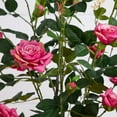 thumbnail image 6 of Nearly Natural Rose Artificial Potted Tree - 4' - Pink and Green, 6 of 7