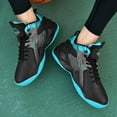 thumbnail image 3 of Bolognifi Men's High Top Basketball Sports Shoes Fashionable Anti Slip Basketball Boots, 3 of 8