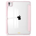 thumbnail image 5 of Allytechgroup Folio Stand Case for iPad Pro 13 inch M4 (2024) with Clear Transparent Back & Soft TPU Shockproof Frame Cover [Pencil Holder] [Auto Sleep/Wake] Smart Lightweight Trifold Shell, Rosegold, 5 of 10