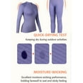 thumbnail image 5 of Charmo Thermal Underwear Sets for Womens Athletic Outfit Sets for Skiing Quarter Zip Activewear for Cold Weather, 5 of 9