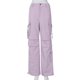 thumbnail image 2 of Gibobby Pantalones tipo cargo mujer American Retro Hip Hop Loose Fashion Worker Pants Hot Girls Are Thin And All Mats Wearing Pantalones(Morado,M), 2 of 5