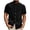 Black, variant on Men's Cotton Linen Dress Shirts Slim Fit Stretch Banded Collar Short Sleeve Casual Button Down Shirt Black